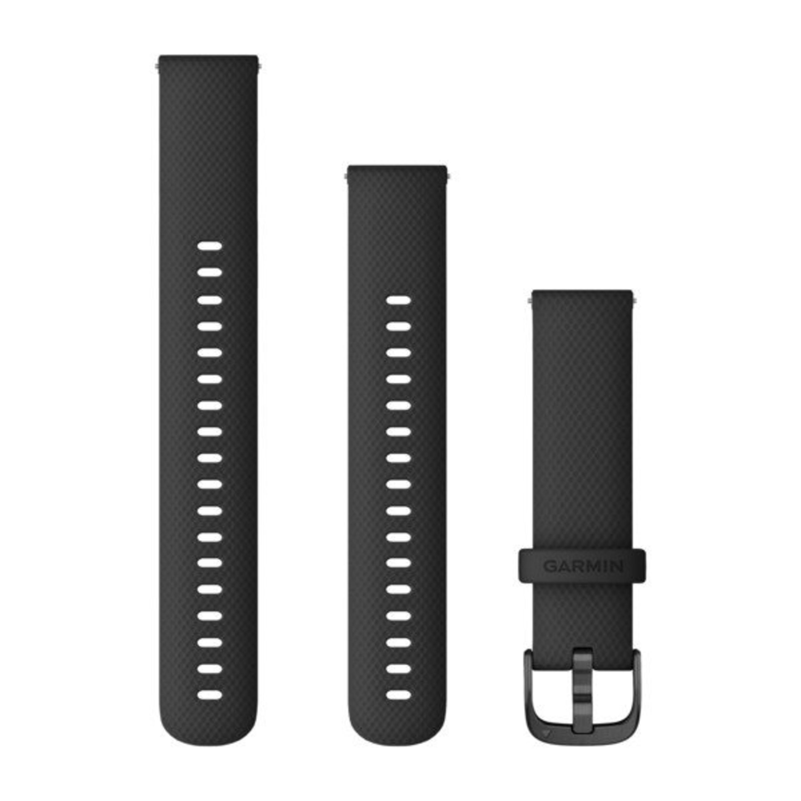 Quick Release Bands (18 Mm) - Black With Slate Hardware