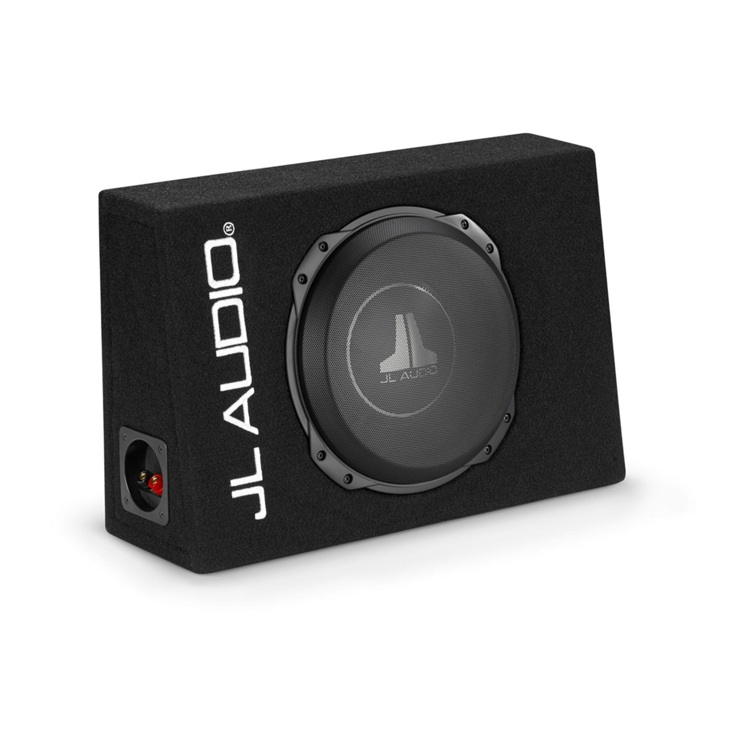 Jl Audio Powerwedge Tw3 Enclosed Car Subwoofer - Single 10" Tw3 Subwoofer, Truck-Style Box (Cs110Tg-Tw3)