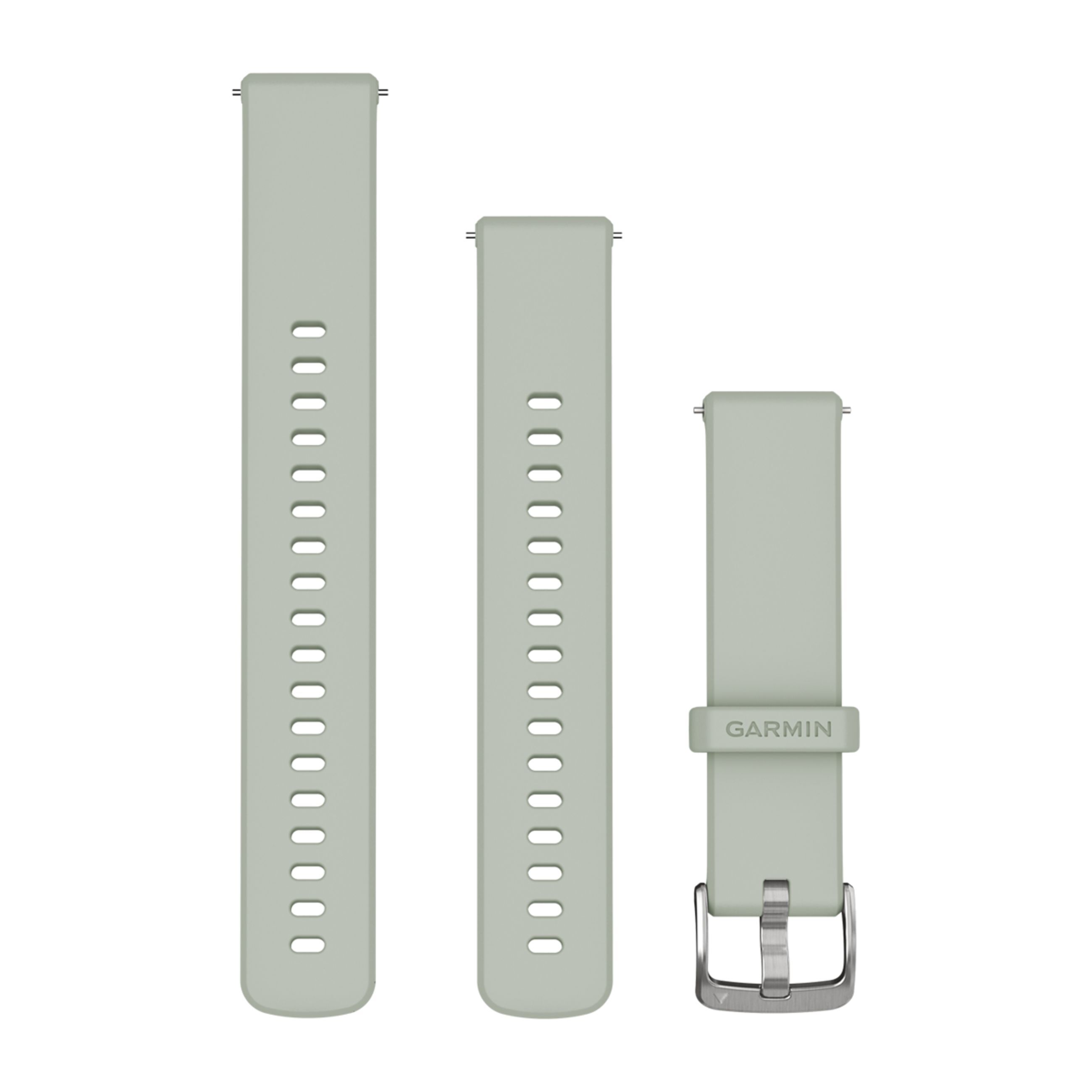 Quick Release Bands (18 Mm) - Sage Gray With Silver Hardware