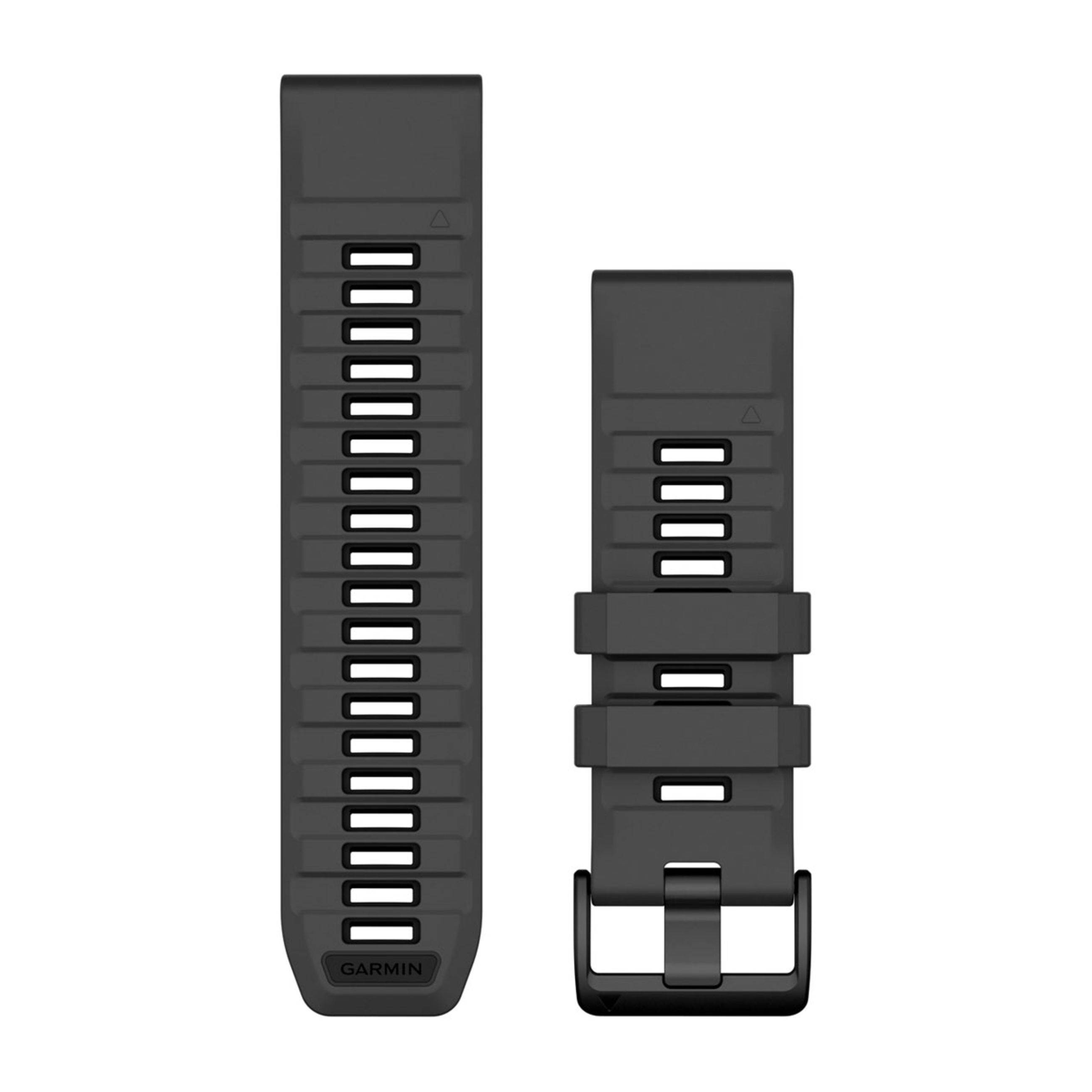Quickfit 26 Watch Bands - Graphite/Black Silicone