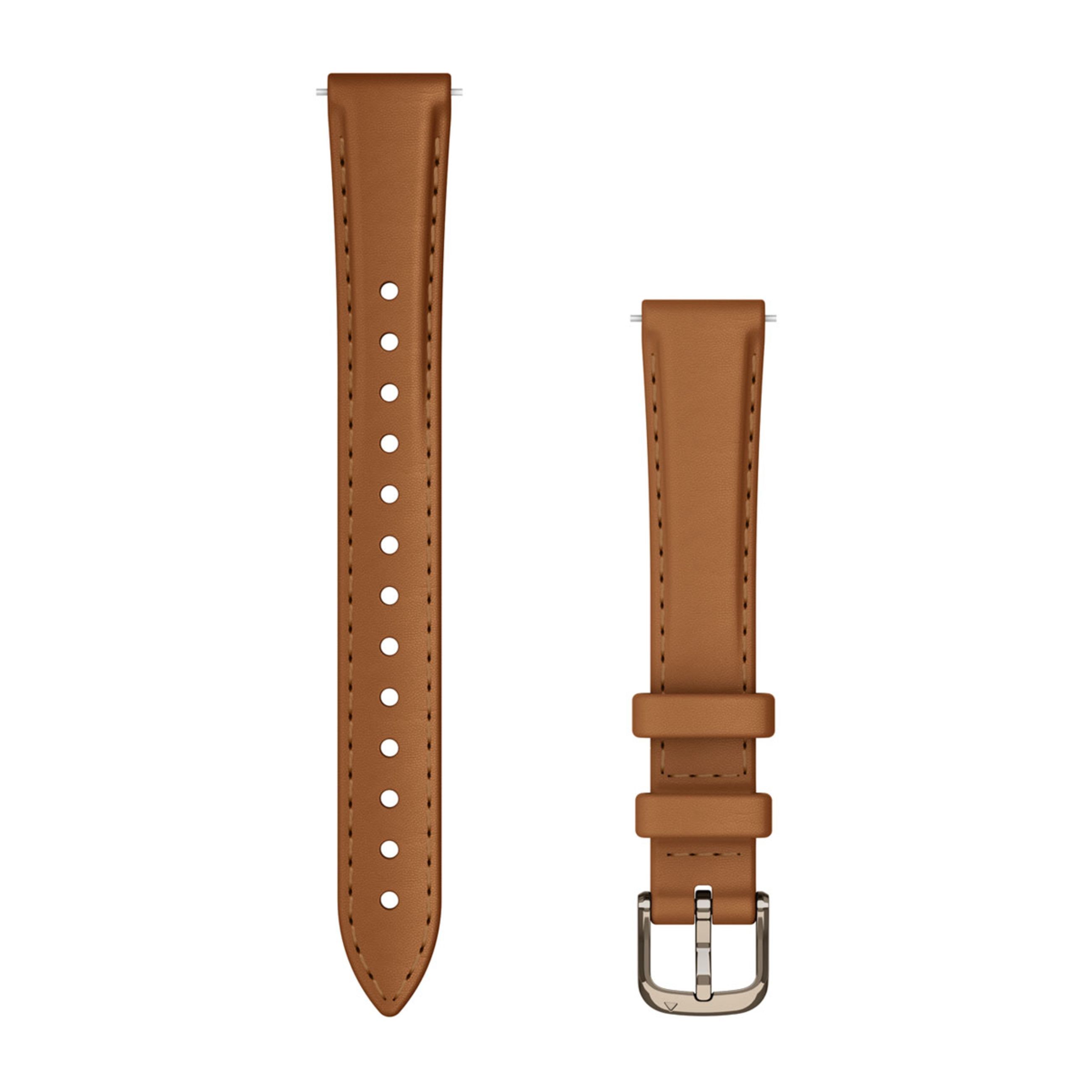 Lily 2 Bands - Tan Leather With Cream Gold Hardware