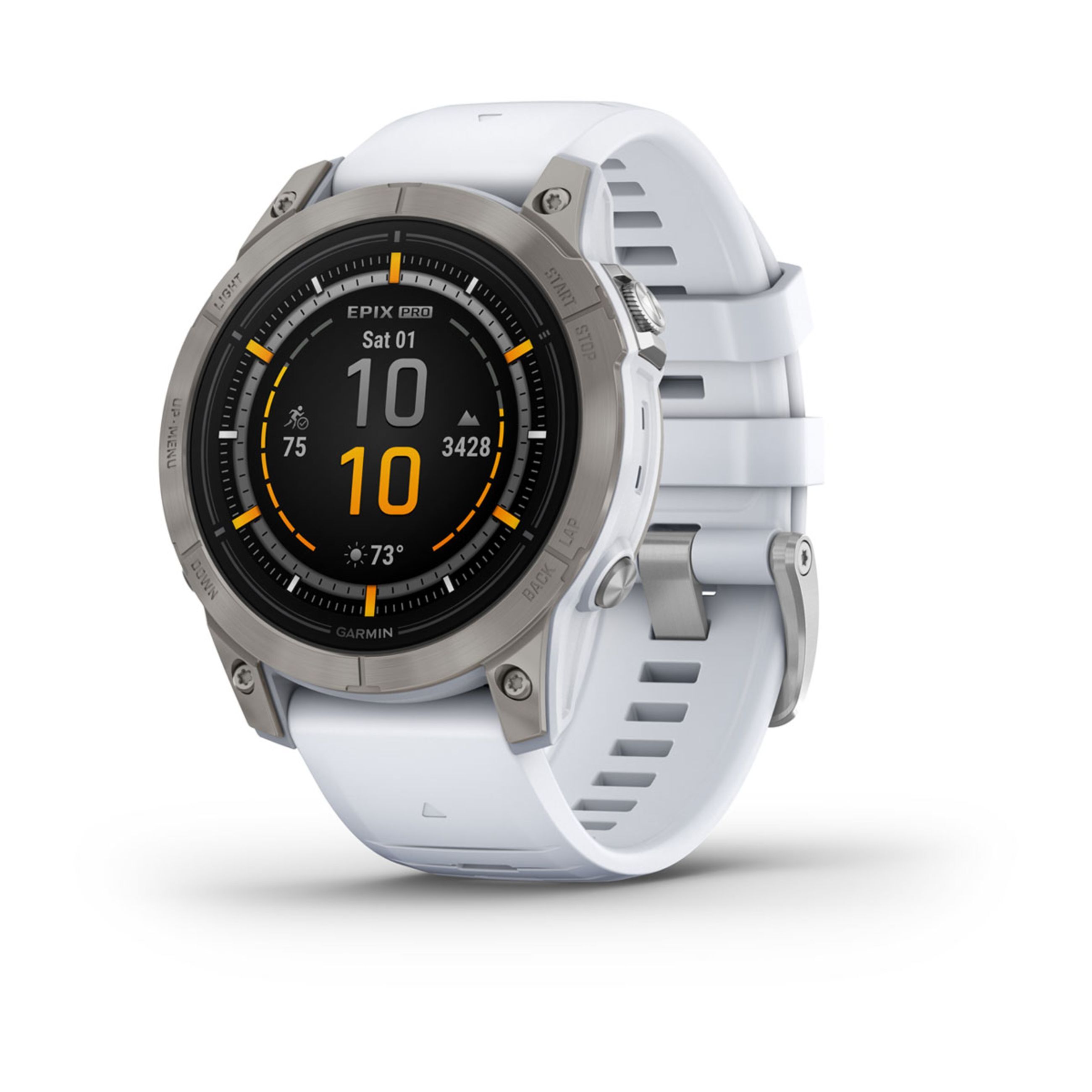 Epix Pro (Gen 2) – Sapphire Edition | 47 Mm - Titanium With Whitestone Band